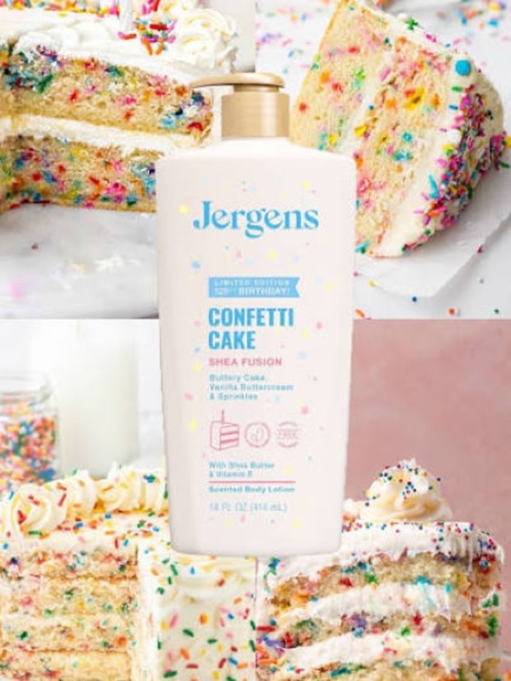 Jergens Confetti Cake Shea Fusion Scented Body Lotion